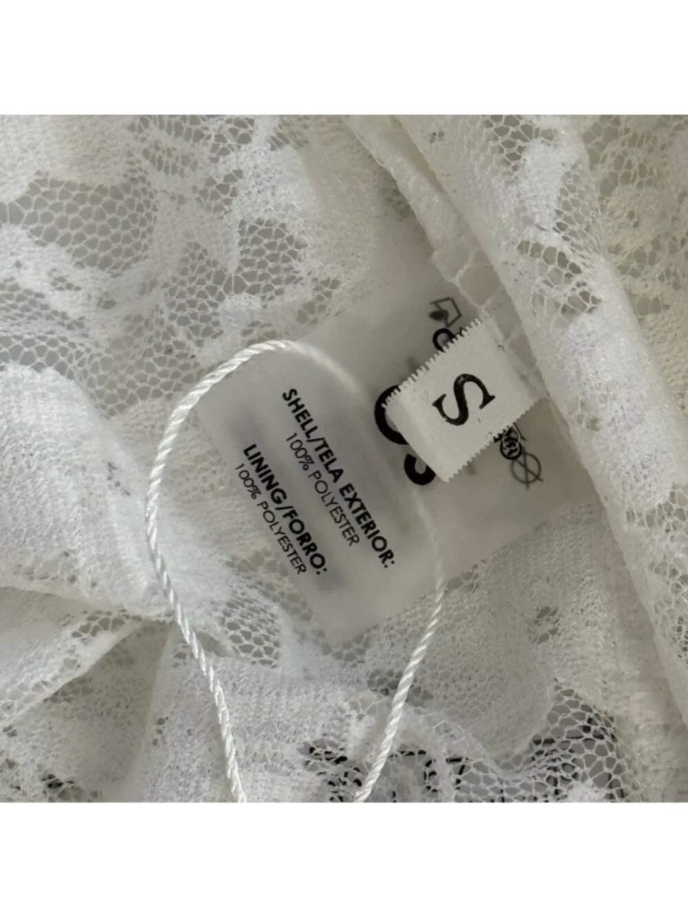cacelin White Lace pants  Womens Size small Elastic Waist cover up new